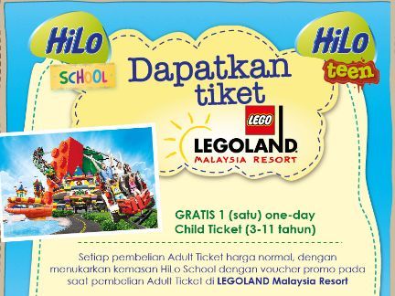 Cover Beli HiLo, Dapat Tiket Legoland Malaysia