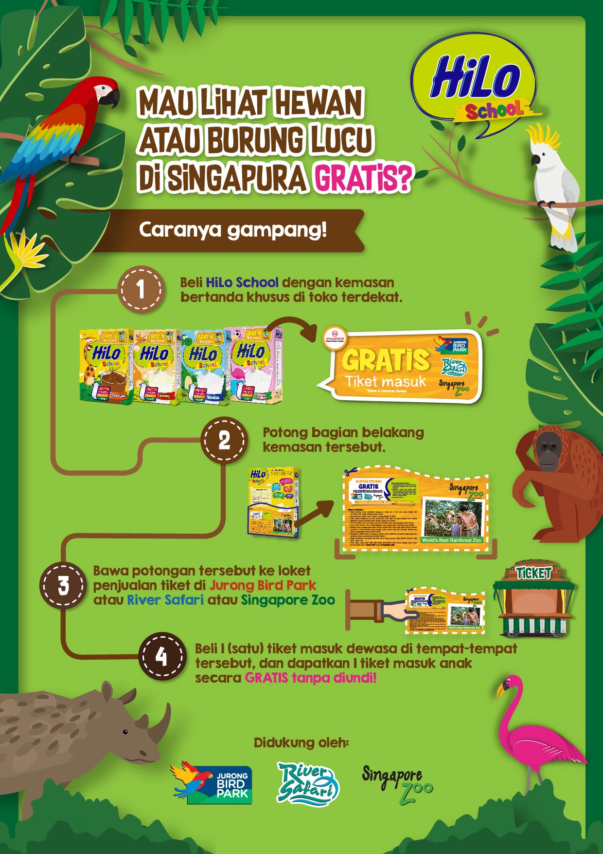 Beli HiLo School, Gratis Tiket Tempat Wisata Singapore!
