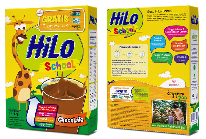Kemasan HiLo School bertanda khusus