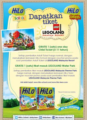 Beli HiLo School HiLo Teen, Dapat Tiket Legoland Malaysia