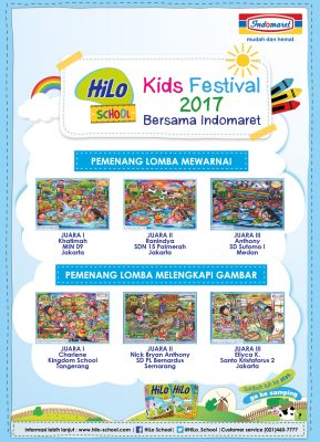 Pemenang HiLo School Kids Festival 2017 bersama Indomaret